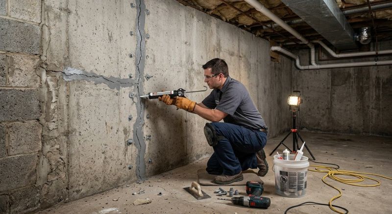 Basement Crack Repair in Stratford, CT