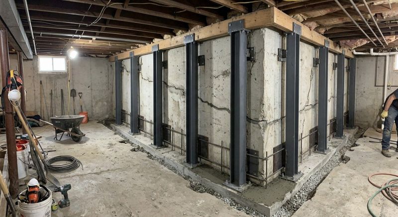 Basement Stabilization in Stratford, CT
