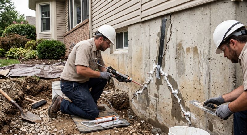 Cracked Foundation Repair in Bethany, CT