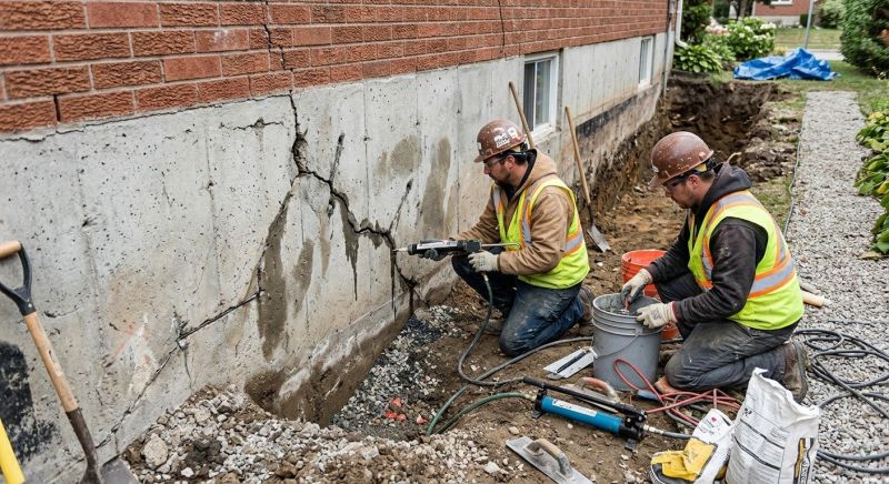 Cracked Foundation Repair in Stratford, CT