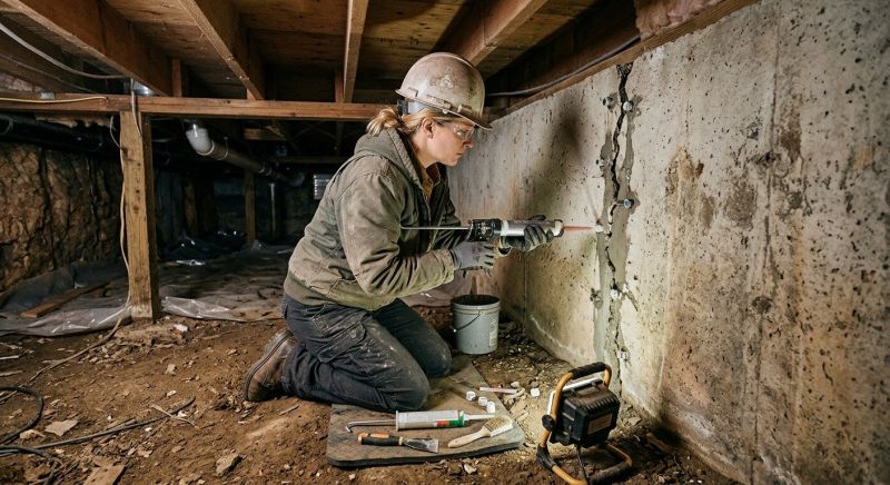 Crawlspace Foundation Repair in Woodbridge, CT