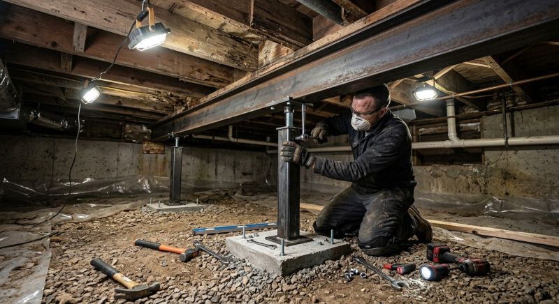 Crawlspace Structural Repair in Stratford, CT