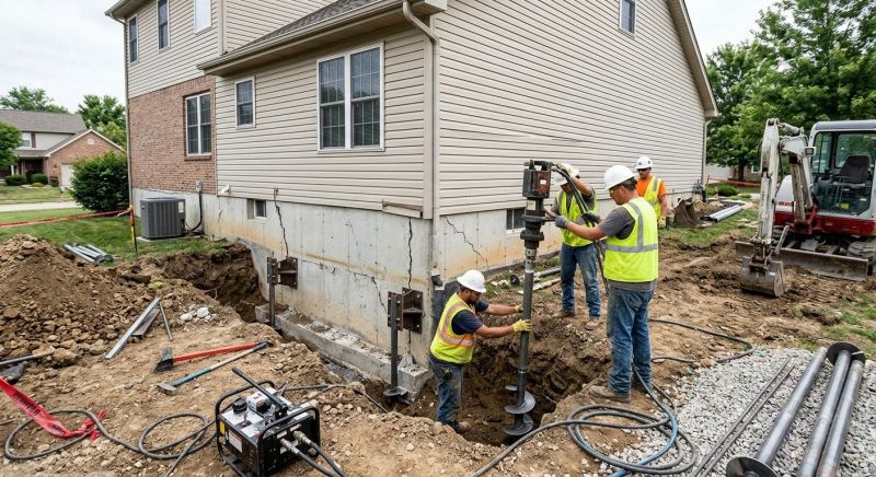 Foundation Settlement Repair in Stratford, CT