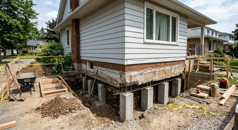 Foundation Underpinning in Stratford, CT