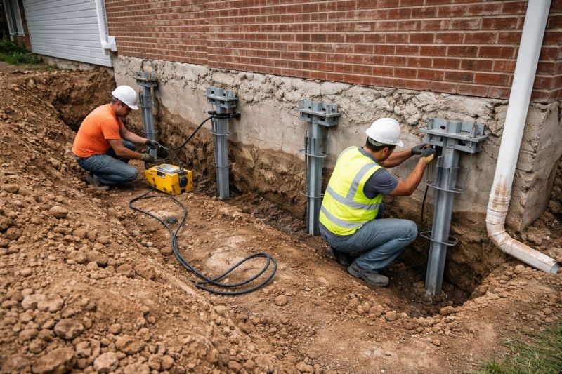 Helical Piers Installation in Stratford, CT