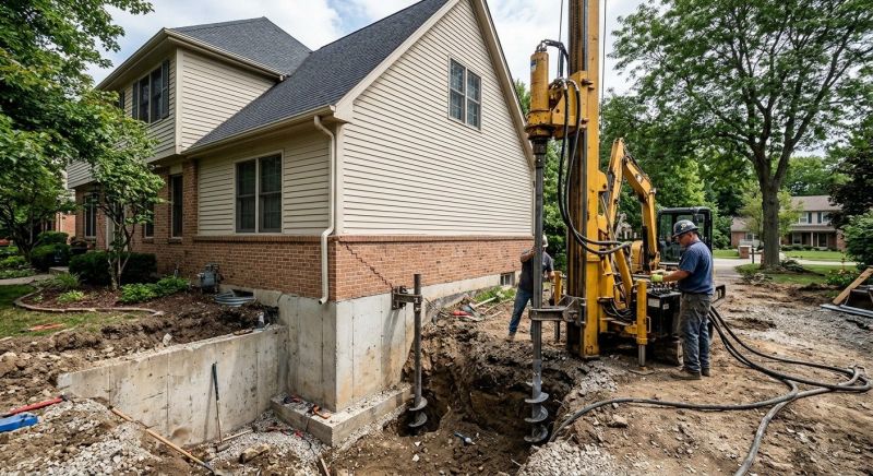 Helical Pile Installation in Stratford, CT