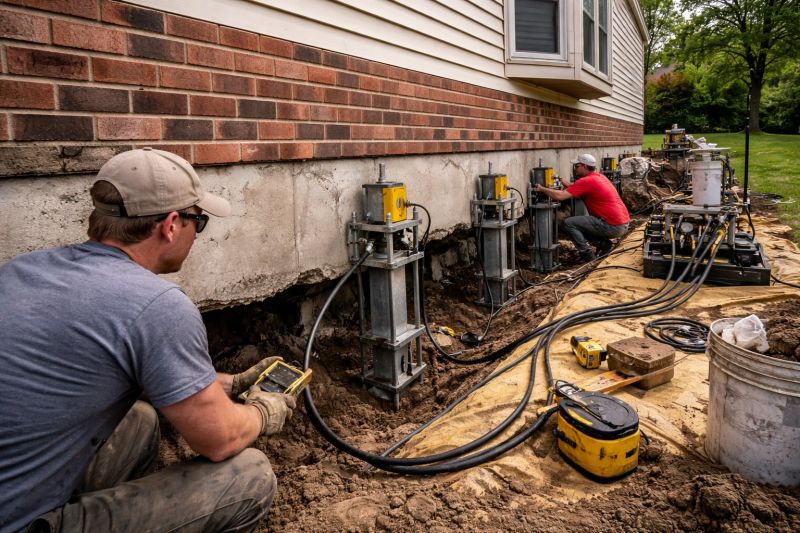Settling Foundation Service in North Branford, CT