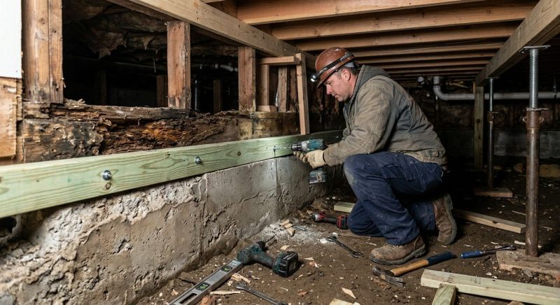Sinking Foundation Repair in Branford, CT