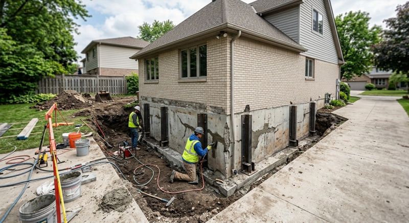 Sinking Foundation Repair in Seymour, CT