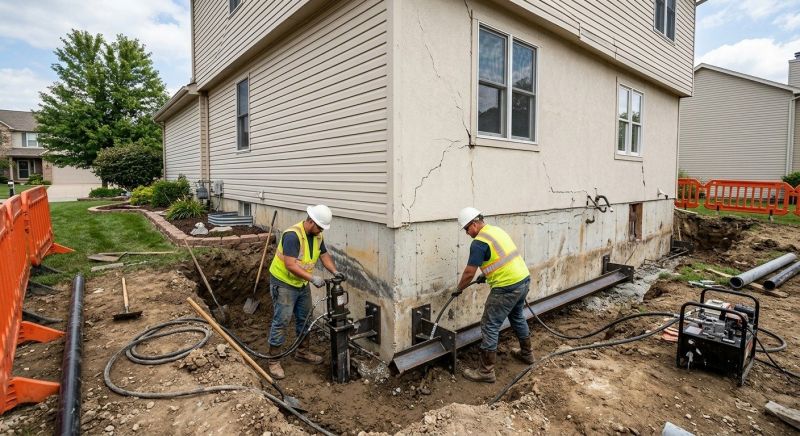 Sinking Foundation Repair in Shoreham, NY