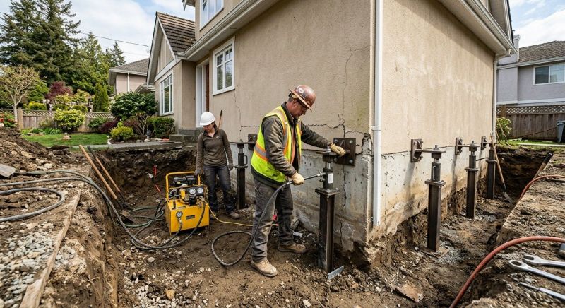 Sinking Foundation Repair in Southbury, CT